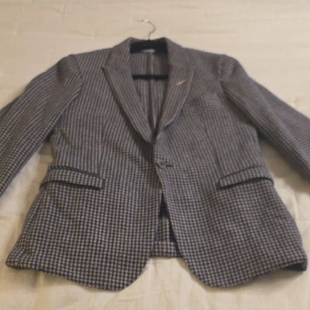Gant Rugger Black & White Houndstooth Sport Coat See Mesurements
